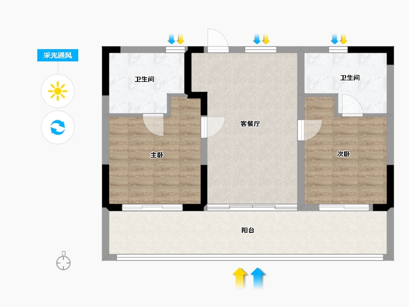 云南省-昆明市-中国抚仙湖星空小镇国际度假区-75.01-户型库-采光通风