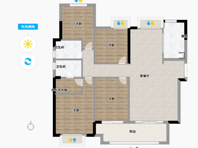 福建省-莆田市-中建荔景新城-112.86-户型库-采光通风