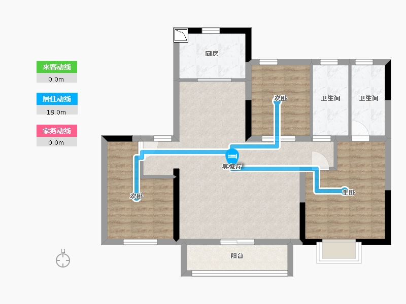 天津-天津市-中建壹方九里-90.22-户型库-动静线