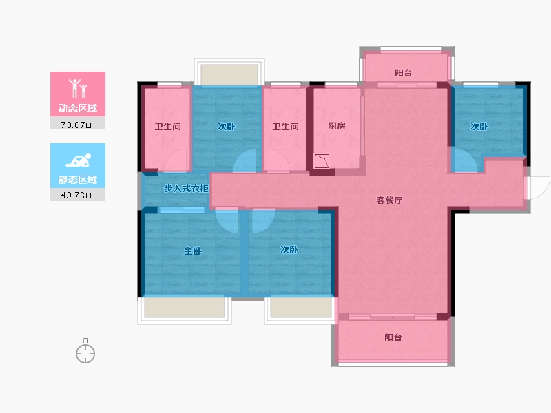 湖南省-郴州市-长房金宸府-98.47-户型库-动静分区