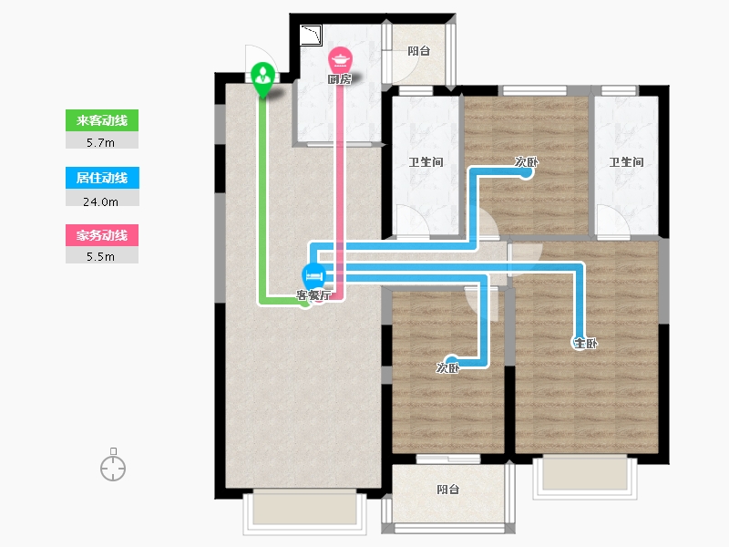 云南省-昆明市-中骏天誉-93.54-户型库-动静线