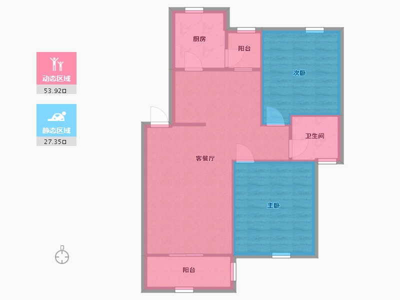 上海-上海市-晨星小区-74.07-户型库-动静分区