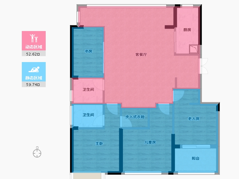 浙江省-金华市-紫金湾-101.62-户型库-动静分区