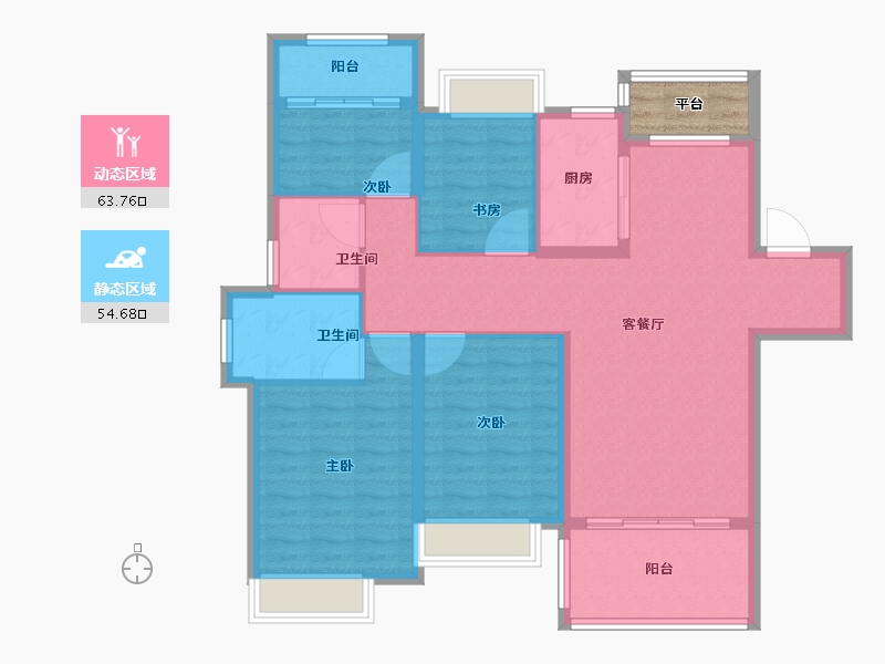 江西省-南昌市-经开正荣府-110.01-户型库-动静分区