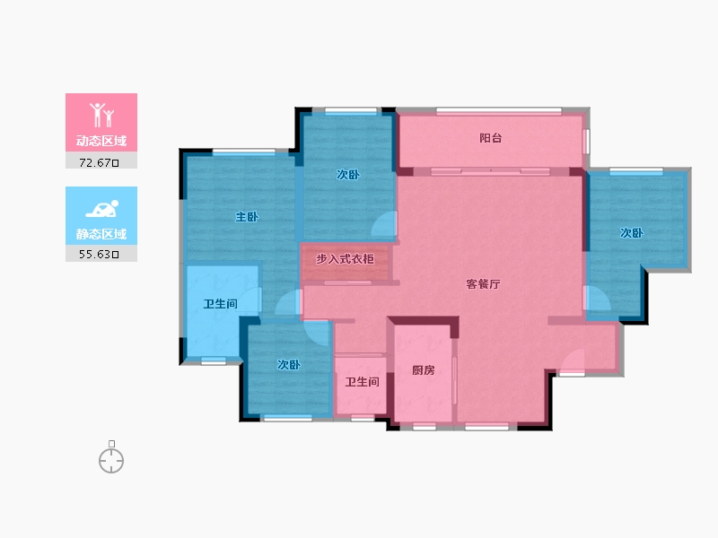 浙江省-绍兴市-新城悦隽公馆-115.31-户型库-动静分区