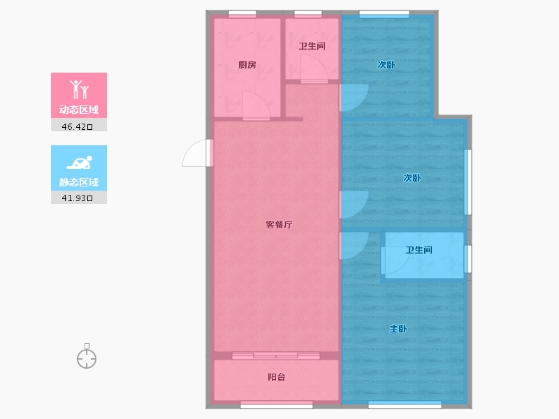 山东省-烟台市-盛福苑-80.80-户型库-动静分区