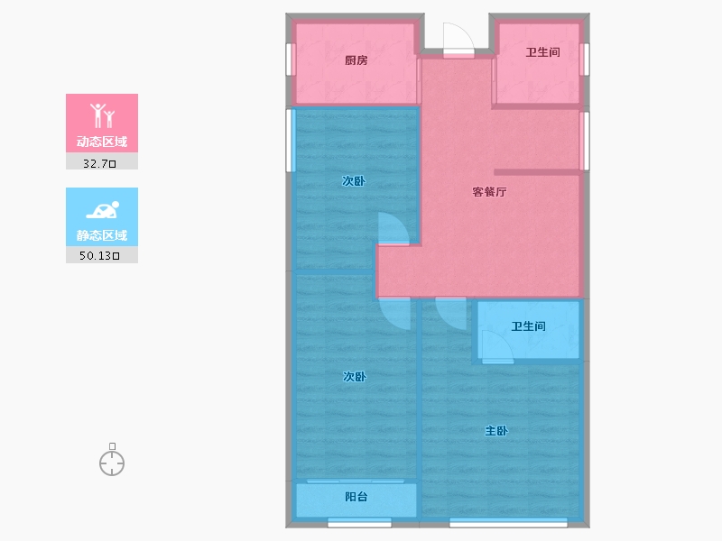 山东省-烟台市-盛福苑-75.20-户型库-动静分区