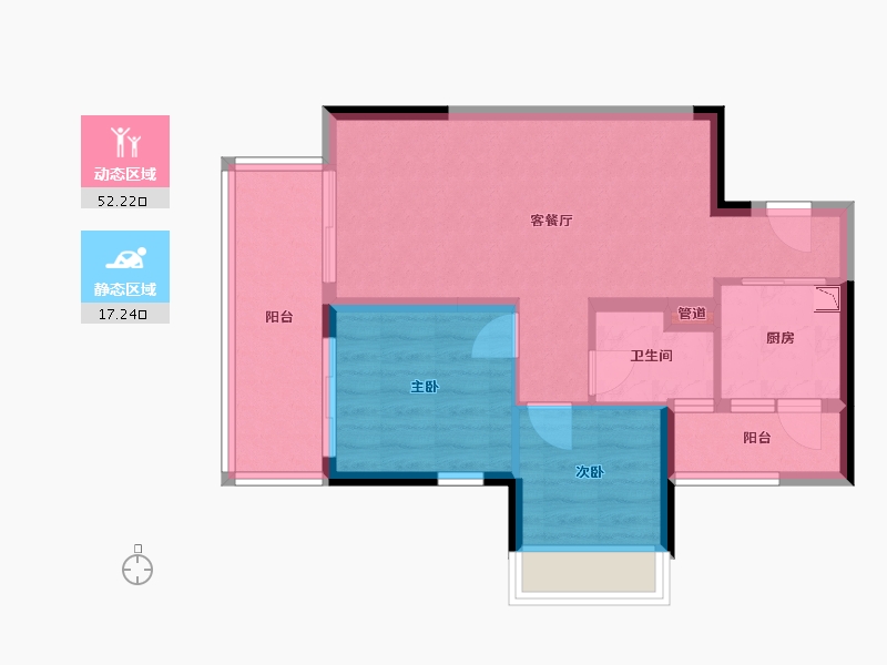 广西壮族自治区-南宁市-奥园瀚林誉江府-61.54-户型库-动静分区