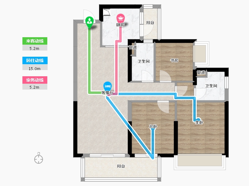 广西壮族自治区-南宁市-奥园瀚林誉江府-81.00-户型库-动静线