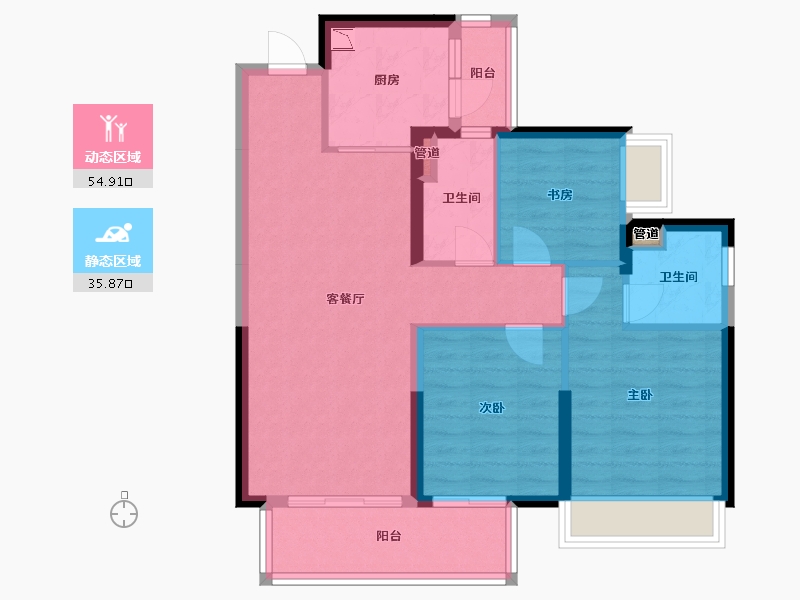 广西壮族自治区-南宁市-奥园瀚林誉江府-81.00-户型库-动静分区