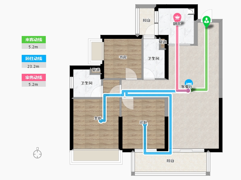 广西壮族自治区-南宁市-奥园瀚林誉江府-83.27-户型库-动静线