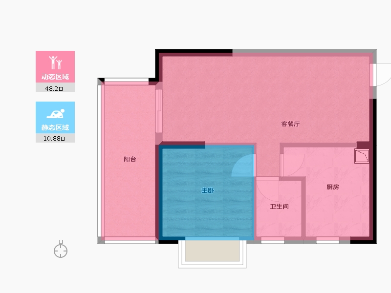 广西壮族自治区-南宁市-奥园瀚林誉江府-52.73-户型库-动静分区