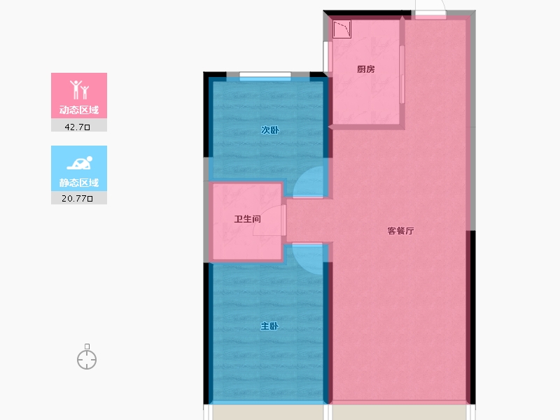 吉林省-长春市-碧桂园星钻-56.72-户型库-动静分区