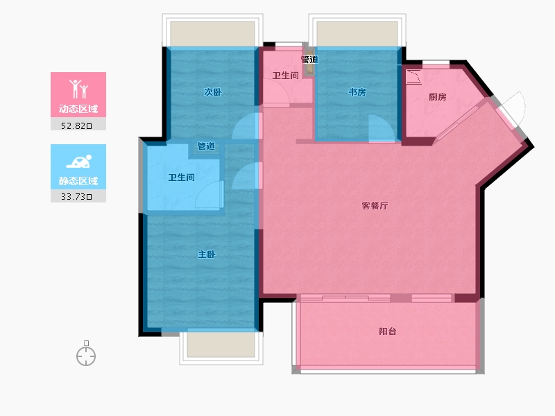 广西壮族自治区-南宁市-奥园瀚林誉江府-77.52-户型库-动静分区