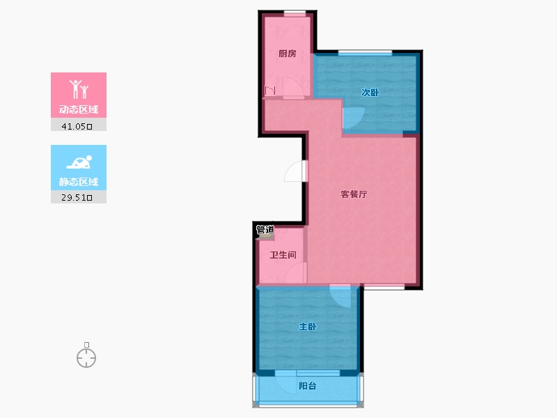 山东省-烟台市-大商烟台城市乐园-62.40-户型库-动静分区