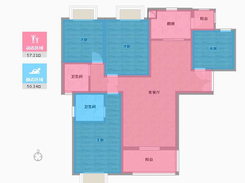 四川省-德阳市-保利国际城-94.86-户型库-动静分区