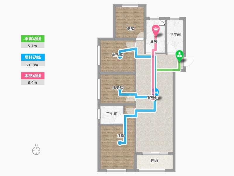 浙江省-嘉兴市-福晟天地-92.80-户型库-动静线