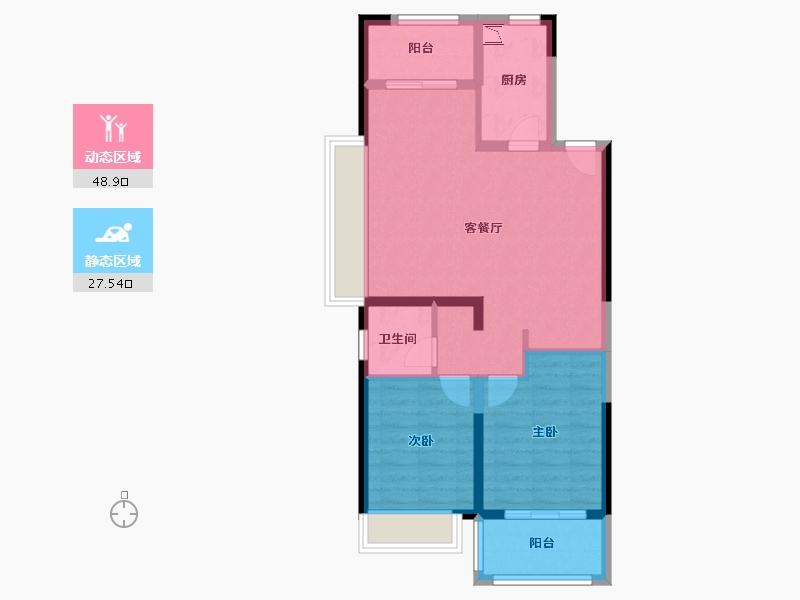 浙江省-嘉兴市-旭辉星瀚城-68.00-户型库-动静分区