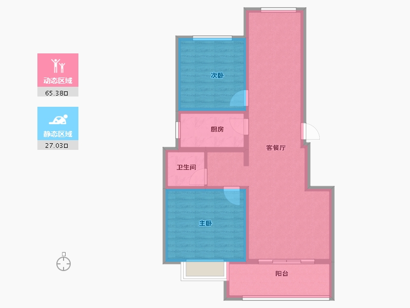 浙江省-嘉兴市-元宝湾二期-82.40-户型库-动静分区