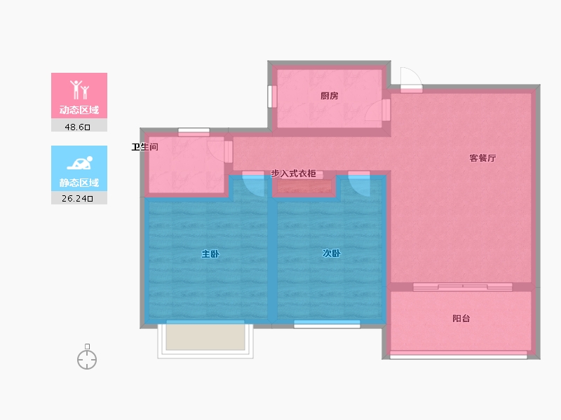 浙江省-嘉兴市-元宝湾二期-65.59-户型库-动静分区