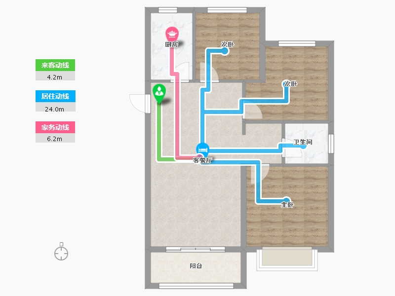 浙江省-嘉兴市-元宝湾二期-82.40-户型库-动静线