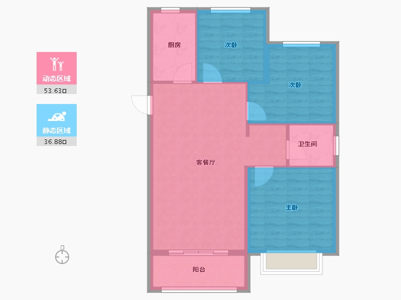 浙江省-嘉兴市-元宝湾二期-82.40-户型库-动静分区