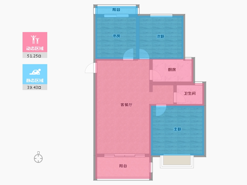 浙江省-嘉兴市-元宝湾二期-80.86-户型库-动静分区