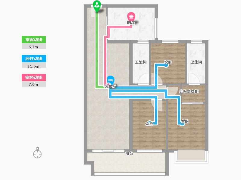 浙江省-嘉兴市-科大柳岸晓风-92.80-户型库-动静线