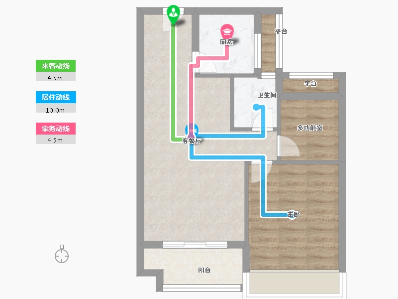 浙江省-嘉兴市-春风江南-53.76-户型库-动静线