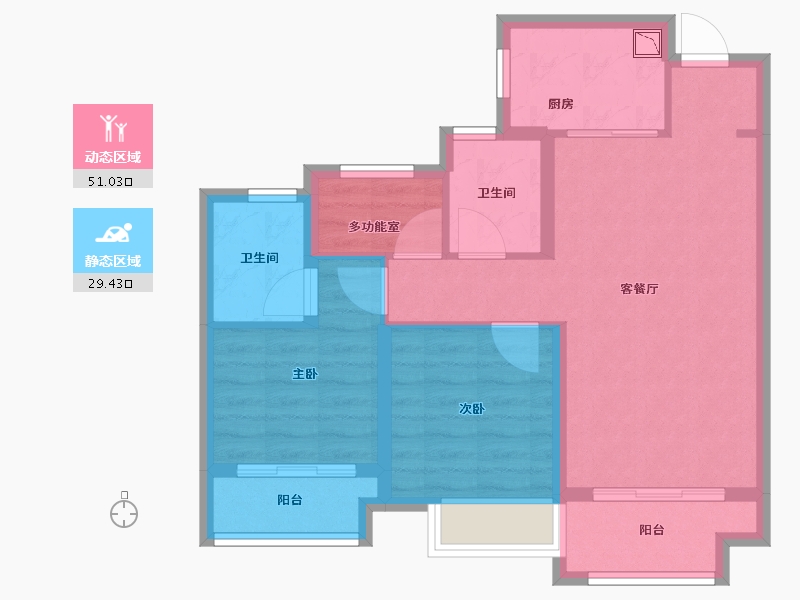 浙江省-嘉兴市-春风江南-71.20-户型库-动静分区