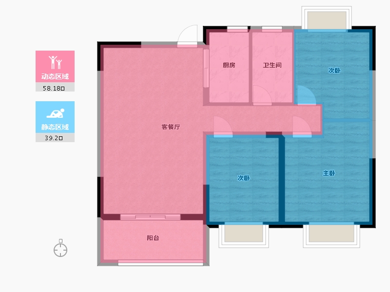 山东省-临沂市-松鹤一品-88.00-户型库-动静分区