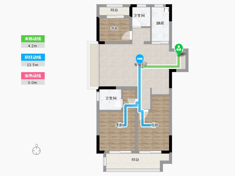 浙江省-嘉兴市-风华绮轩-83.99-户型库-动静线