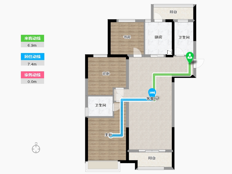 陕西省-西安市-保利中央公园-114.06-户型库-动静线