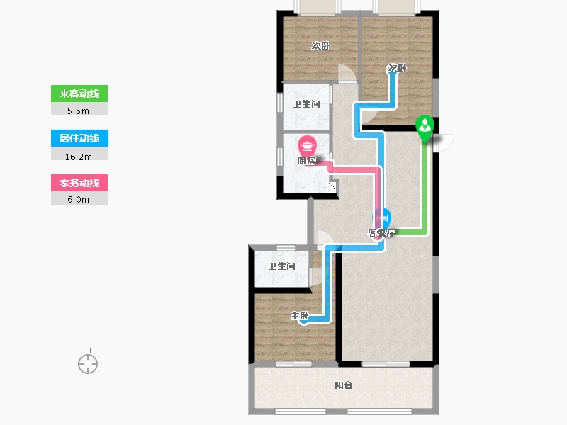 云南省-昆明市-绿地东海岸・铂骊湾-104.93-户型库-动静线