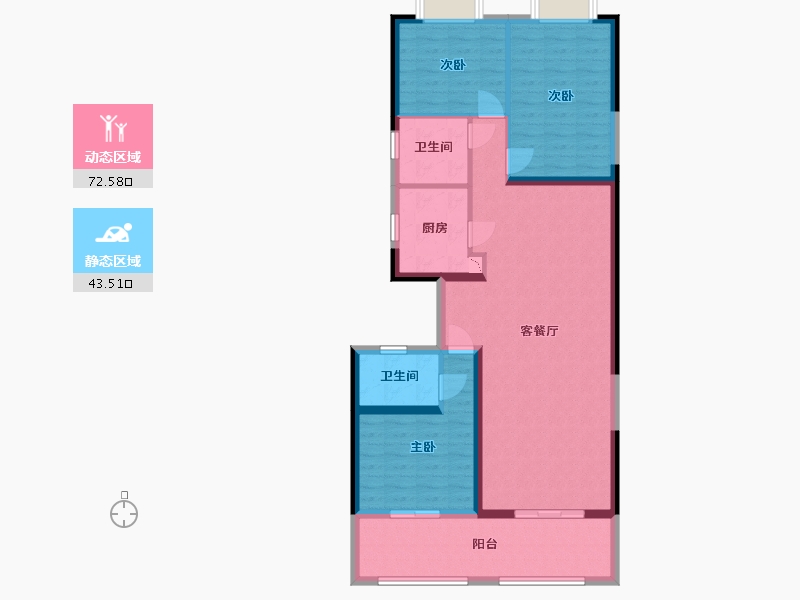 云南省-昆明市-绿地东海岸・铂骊湾-104.44-户型库-动静分区