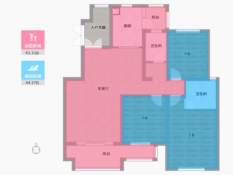 河南省-洛阳市-宏矗龙铂郡-99.04-户型库-动静分区