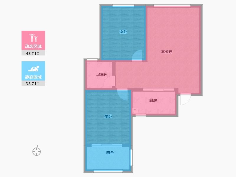 河南省-洛阳市-天泽・�Z园-78.40-户型库-动静分区