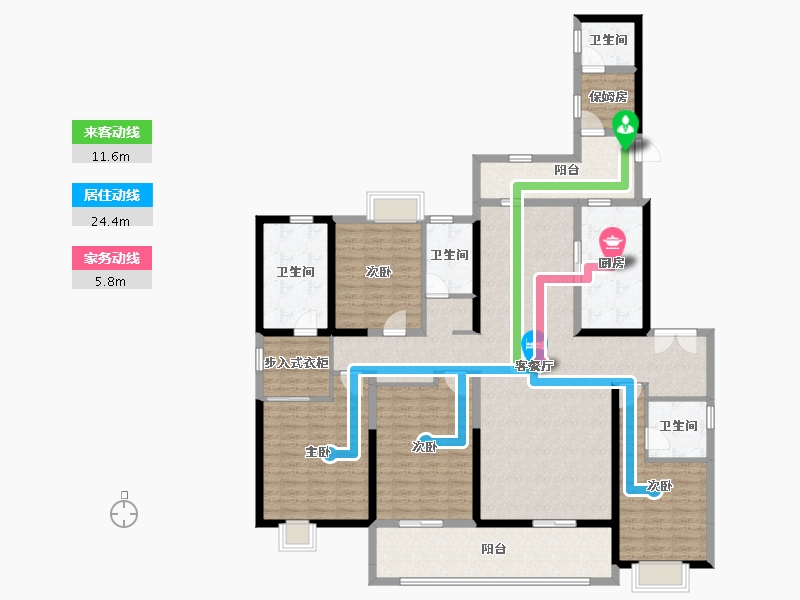 湖南省-长沙市-明升壹城-177.97-户型库-动静线