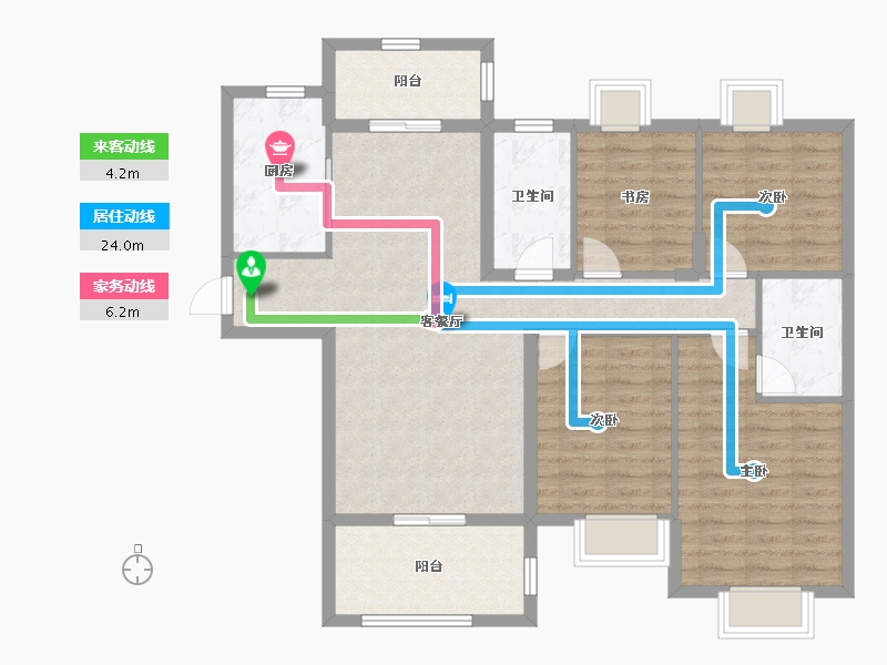 湖北省-宜昌市-梅岭馨语-106.90-户型库-动静线