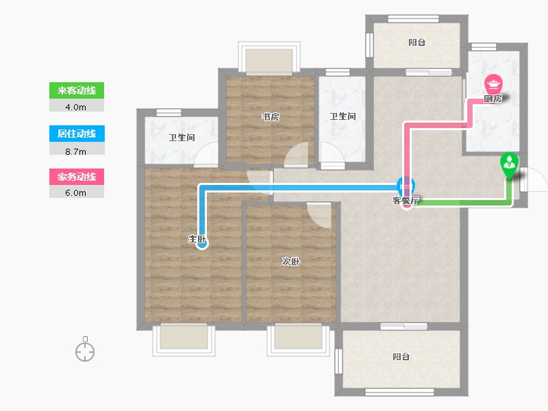 湖北省-宜昌市-梅岭馨语-92.80-户型库-动静线