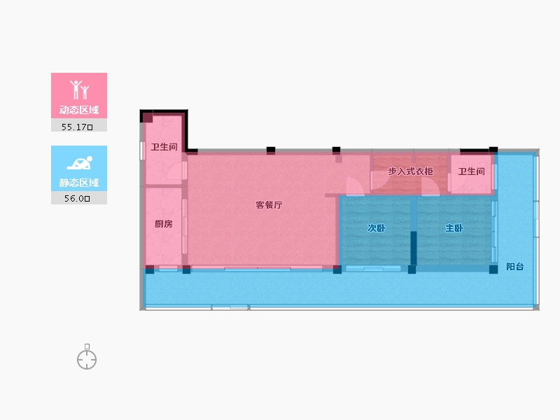 云南省-昆明市-抚仙湖国际度假小镇-100.70-户型库-动静分区