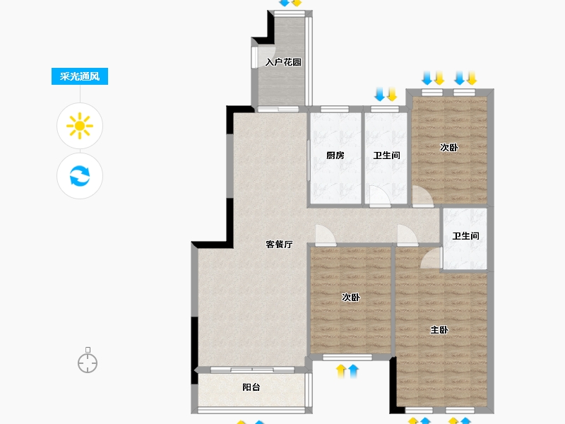 湖南省-怀化市-怀化黔阳府-106.18-户型库-采光通风