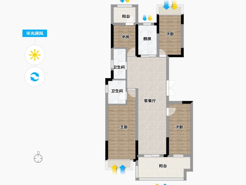 安徽省-宣城市-国投皖投・天下名筑-99.99-户型库-采光通风