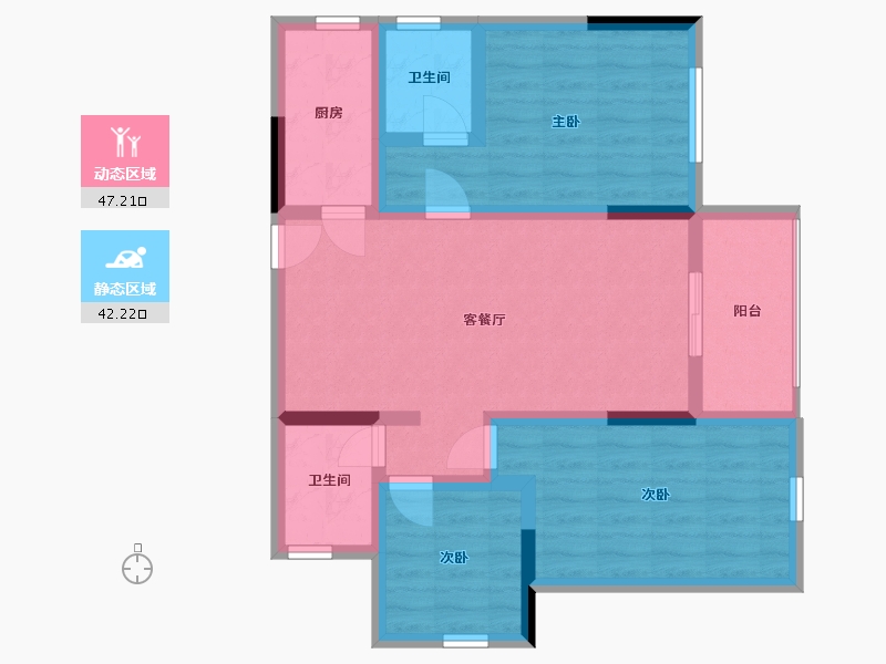 四川省-南充市-金澜天玺-78.63-户型库-动静分区