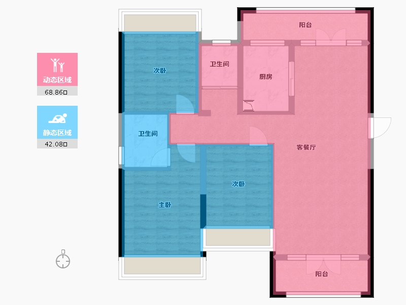 湖南省-常德市-紫东星城-99.16-户型库-动静分区