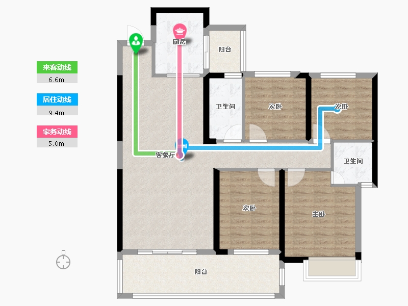 湖南省-衡阳市-东方国际-108.57-户型库-动静线