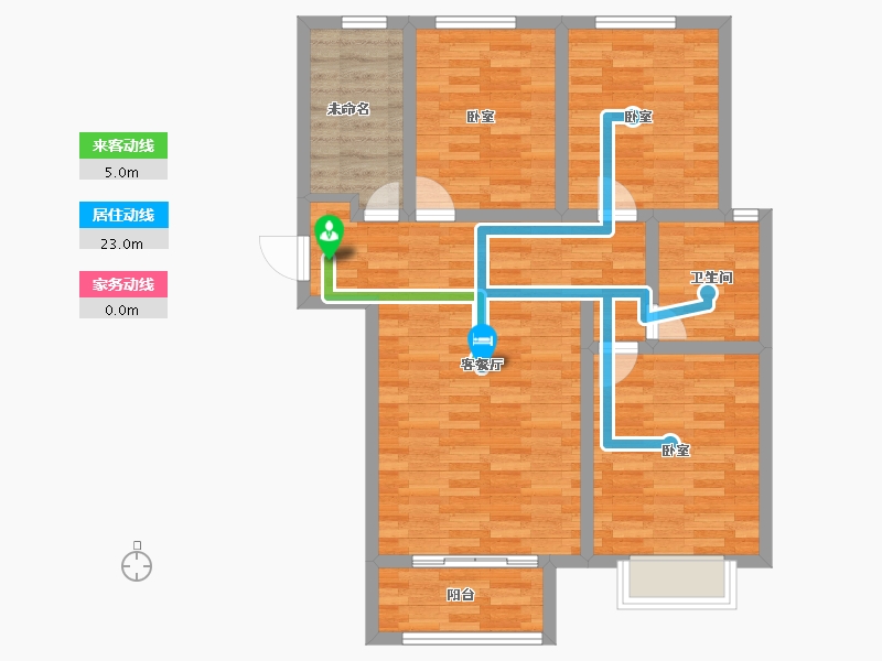 河北省-石家庄市-南华城-83.52-户型库-动静线