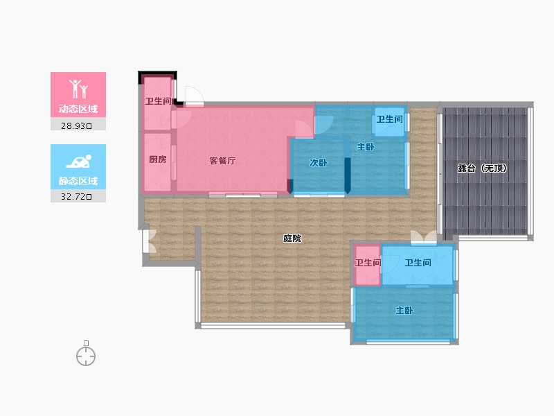 云南省-昆明市-抚仙湖国际度假小镇-126.01-户型库-动静分区