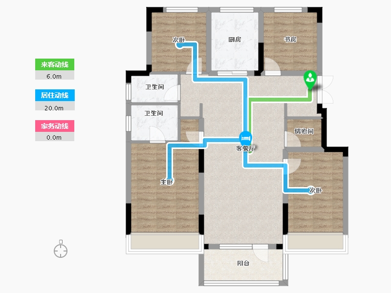 吉林省-长春市-金地名悦-107.24-户型库-动静线