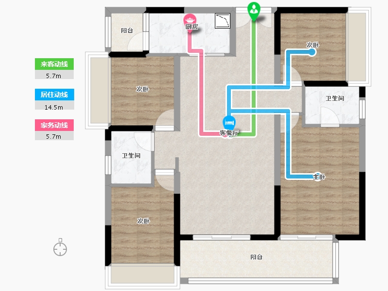 四川省-成都市-川发天府上城-104.05-户型库-动静线